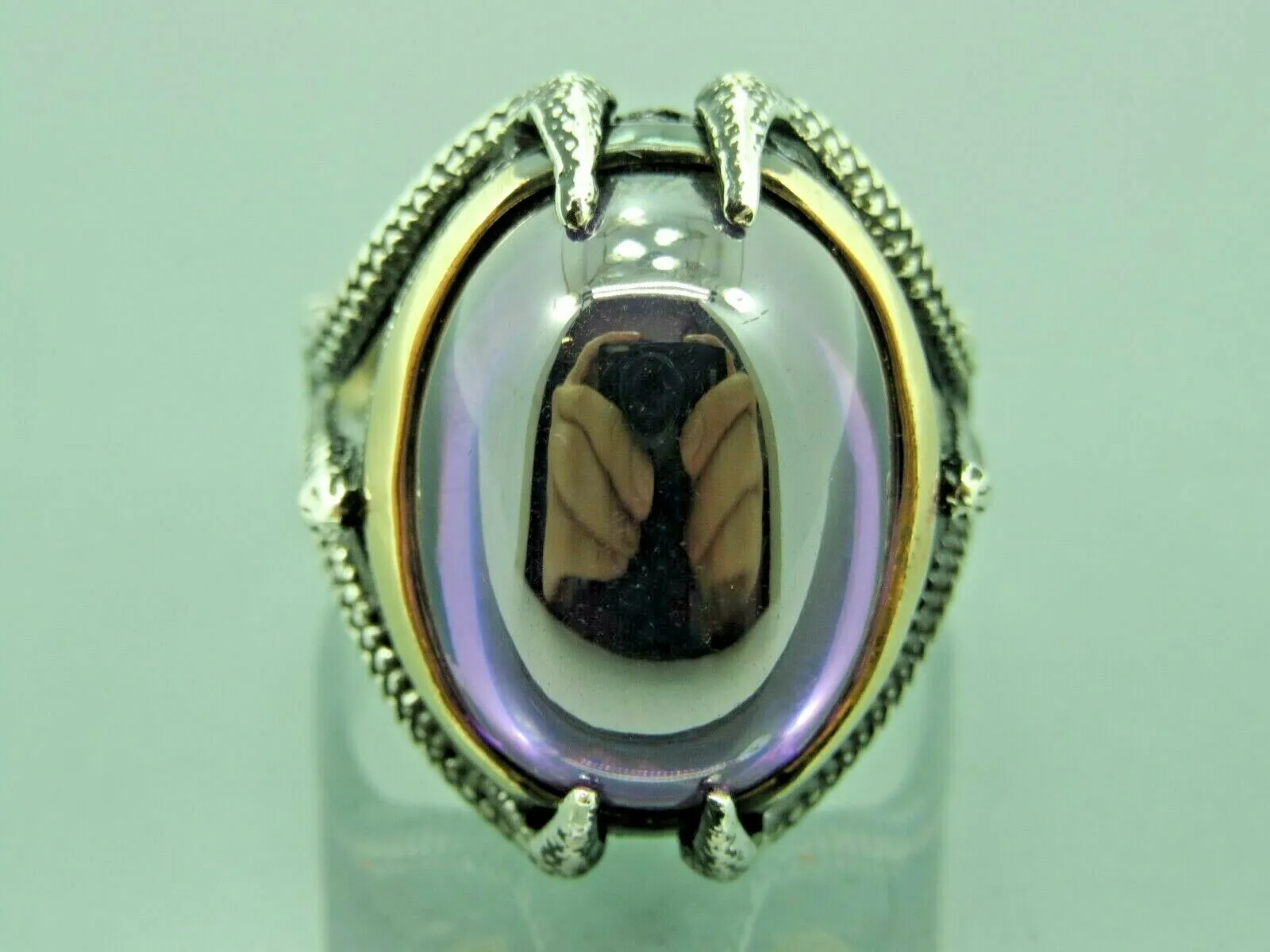 Turkish Handmade Jewelry 925 Sterling Silver Amethyst Stone Mens Rings