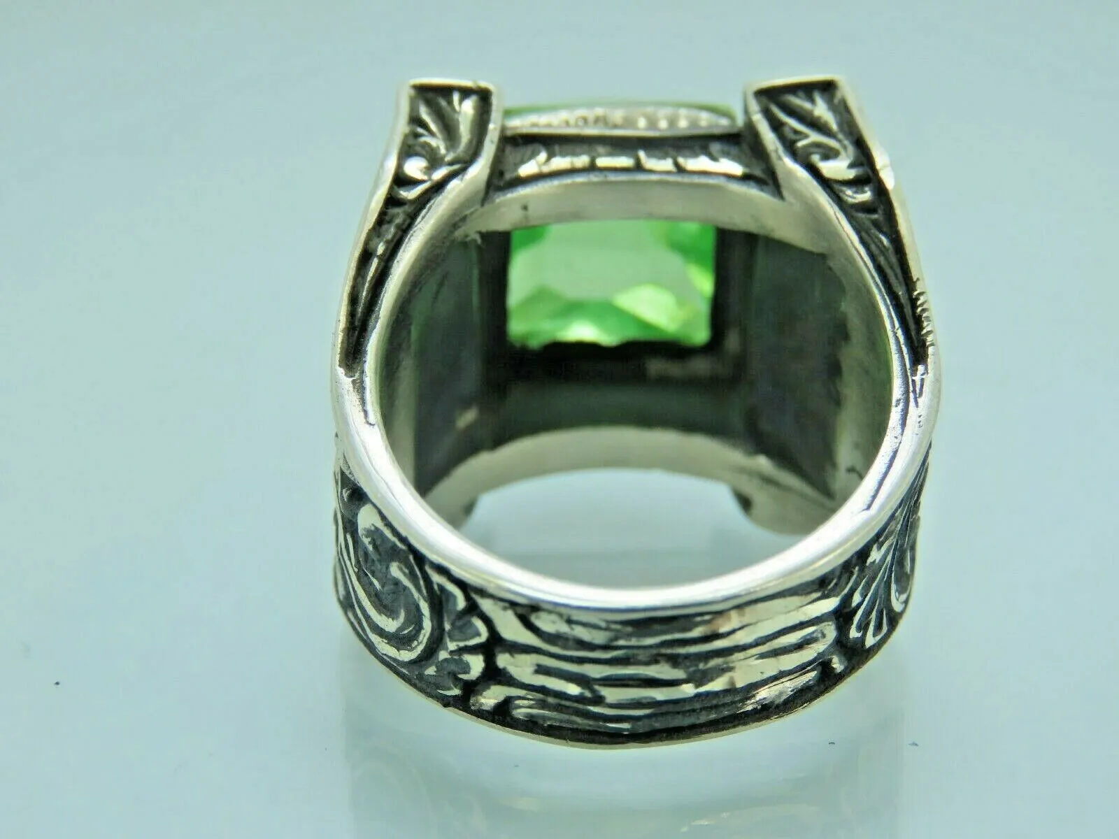 Turkish Handmade Jewelry 925 Sterling Silver Citrine Stone Mens Rings