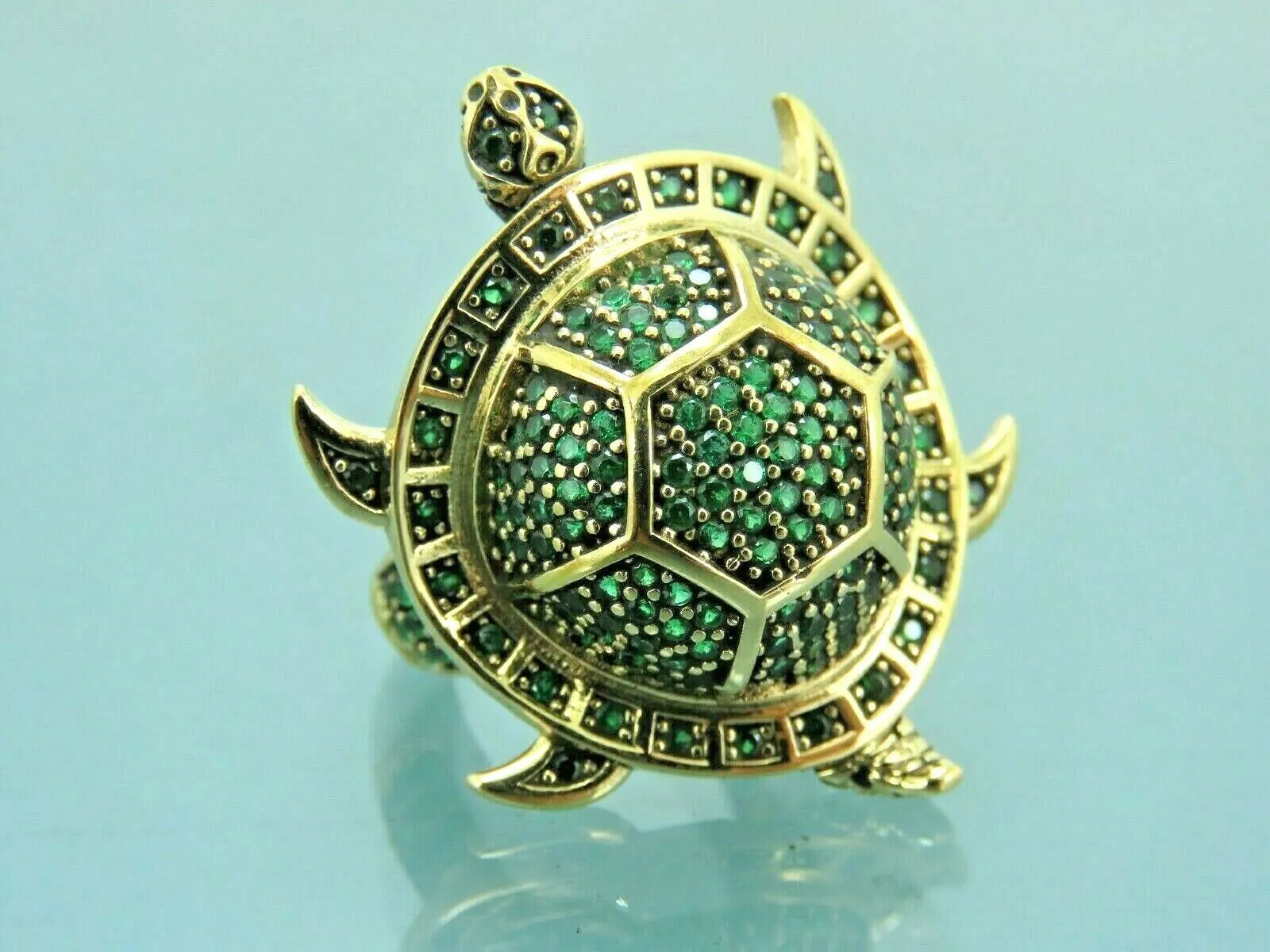 Turkish Handmade Jewelry 925 Sterling Silver Emerald Stone Womens Ring