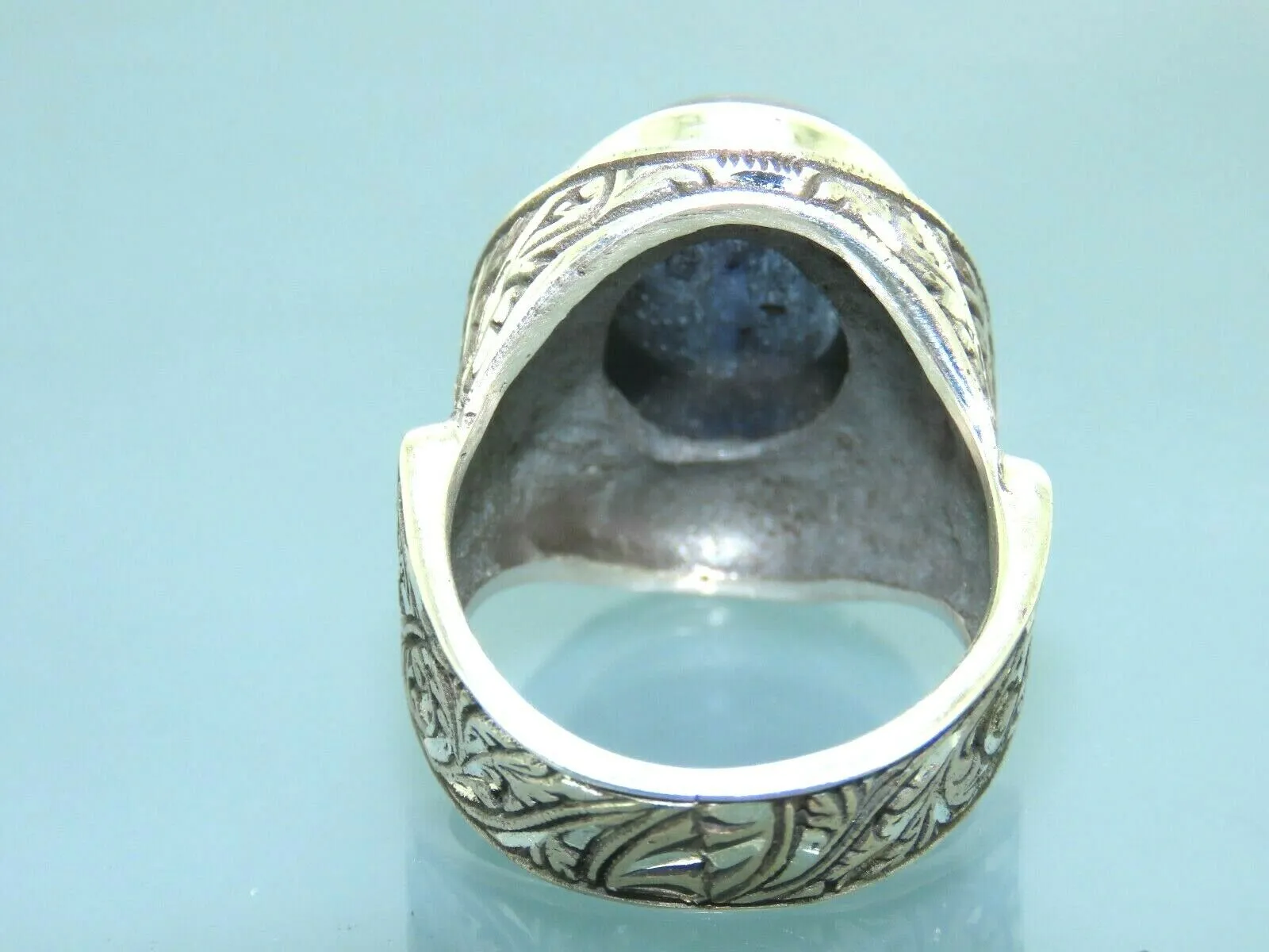 Turkish Handmade Jewelry 925 Sterling Silver Labradorite Stone Men's Rings