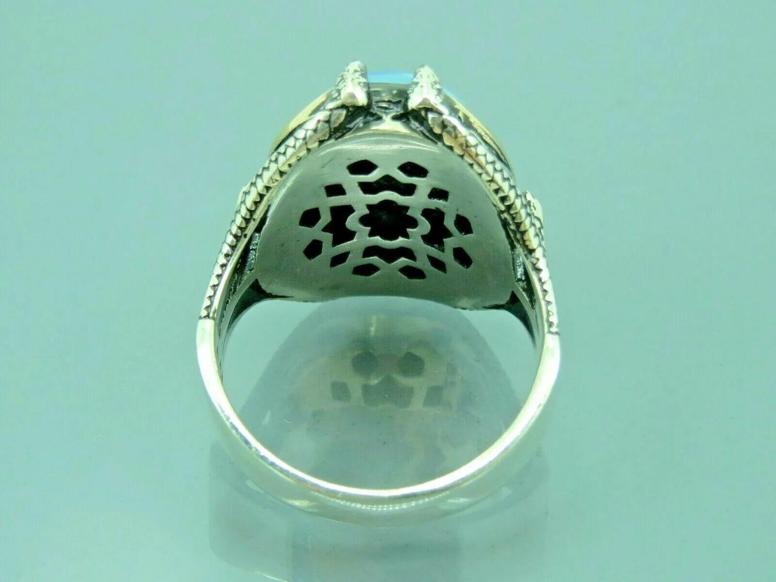 Turkish Handmade Jewelry 925 Sterling Silver Moonstone Mens Rings