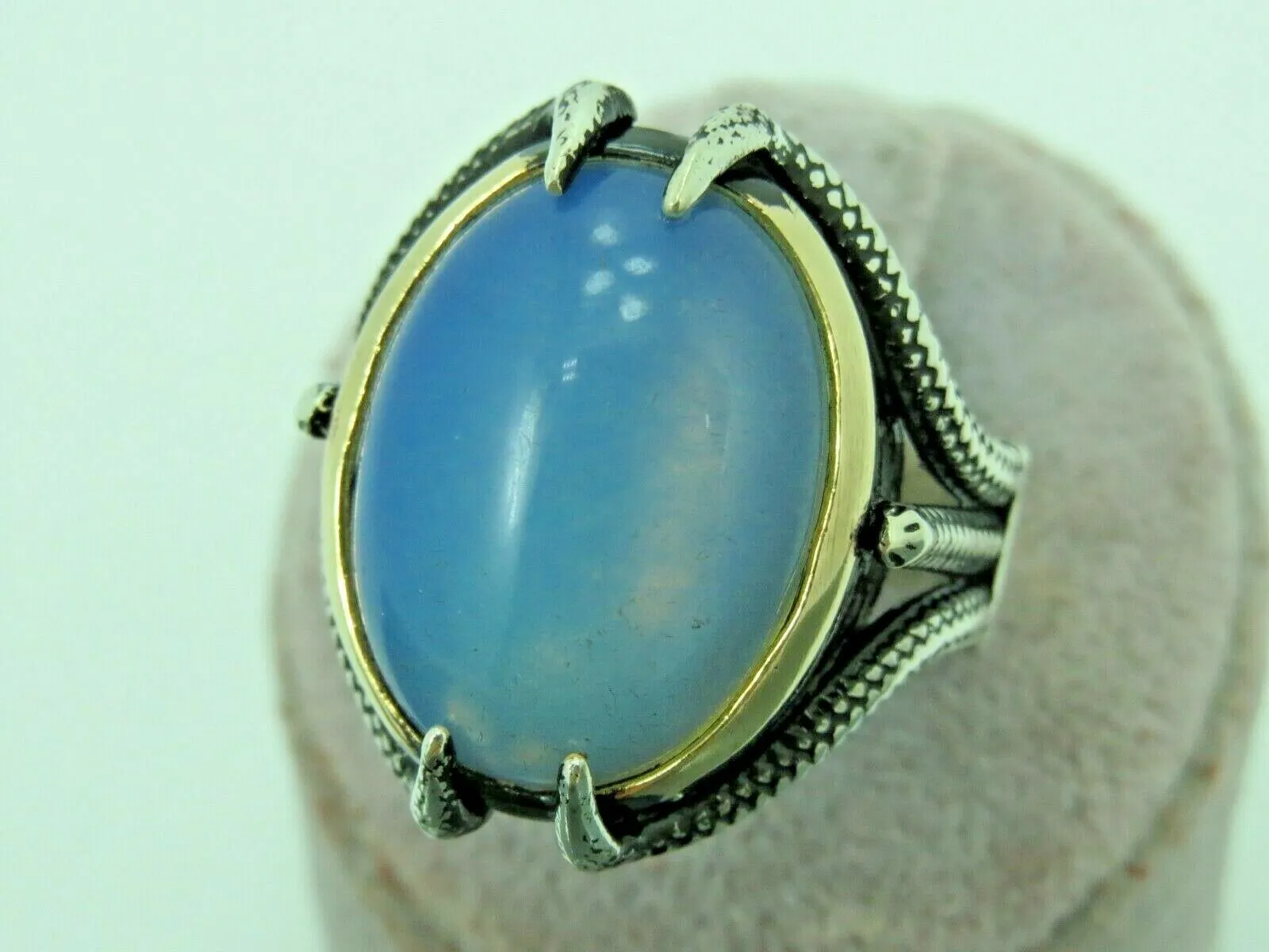 Turkish Handmade Jewelry 925 Sterling Silver Moonstone Mens Rings