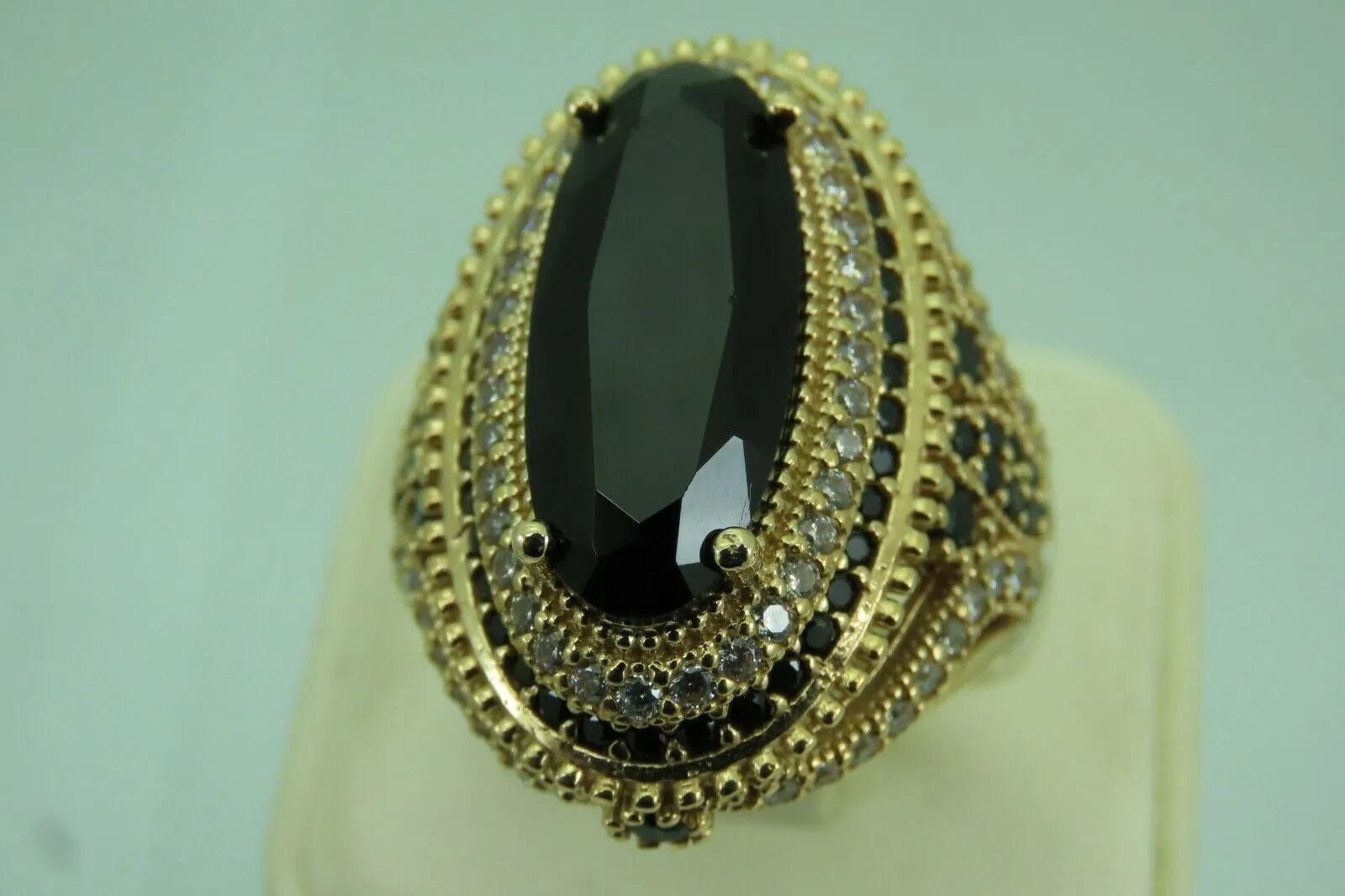 Turkish Handmade Jewelry 925 Sterling Silver Onyx Stone Womens Ring