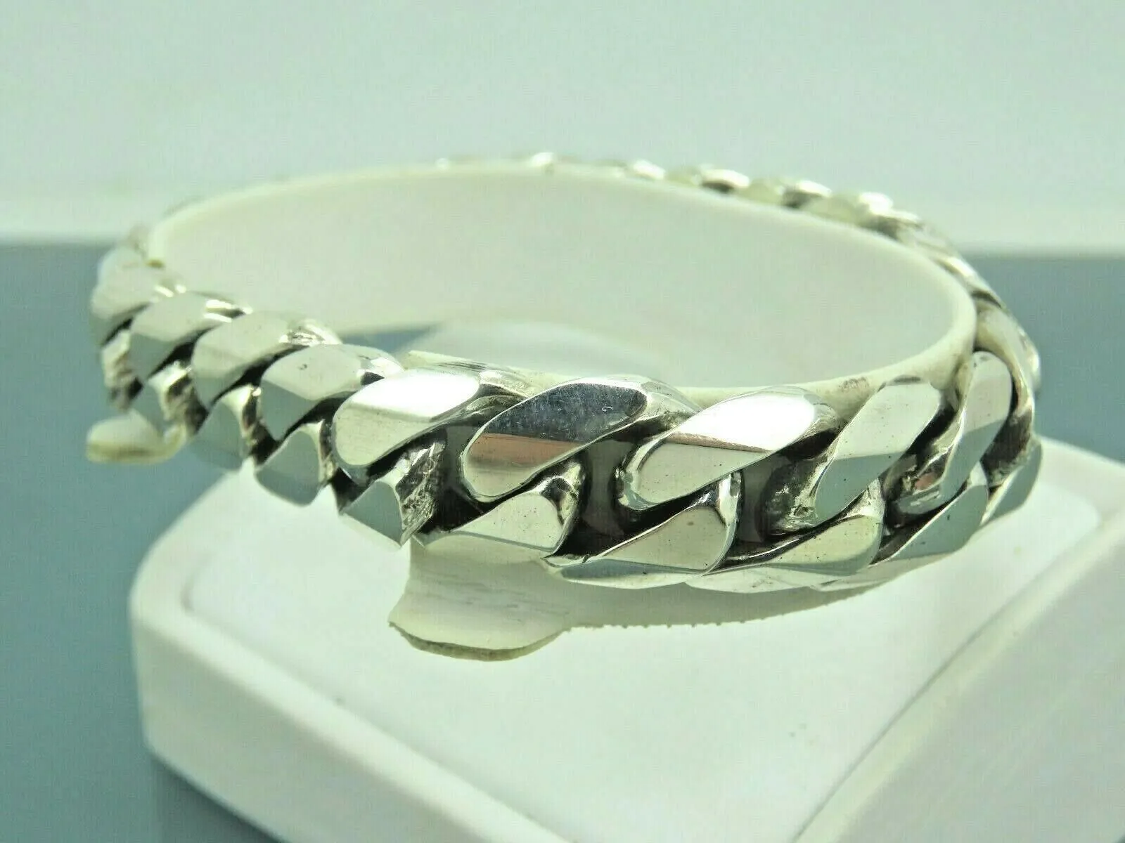 Turkish Handmade Jewelry 925 Sterling Silver Pallet Design Unisex Chain