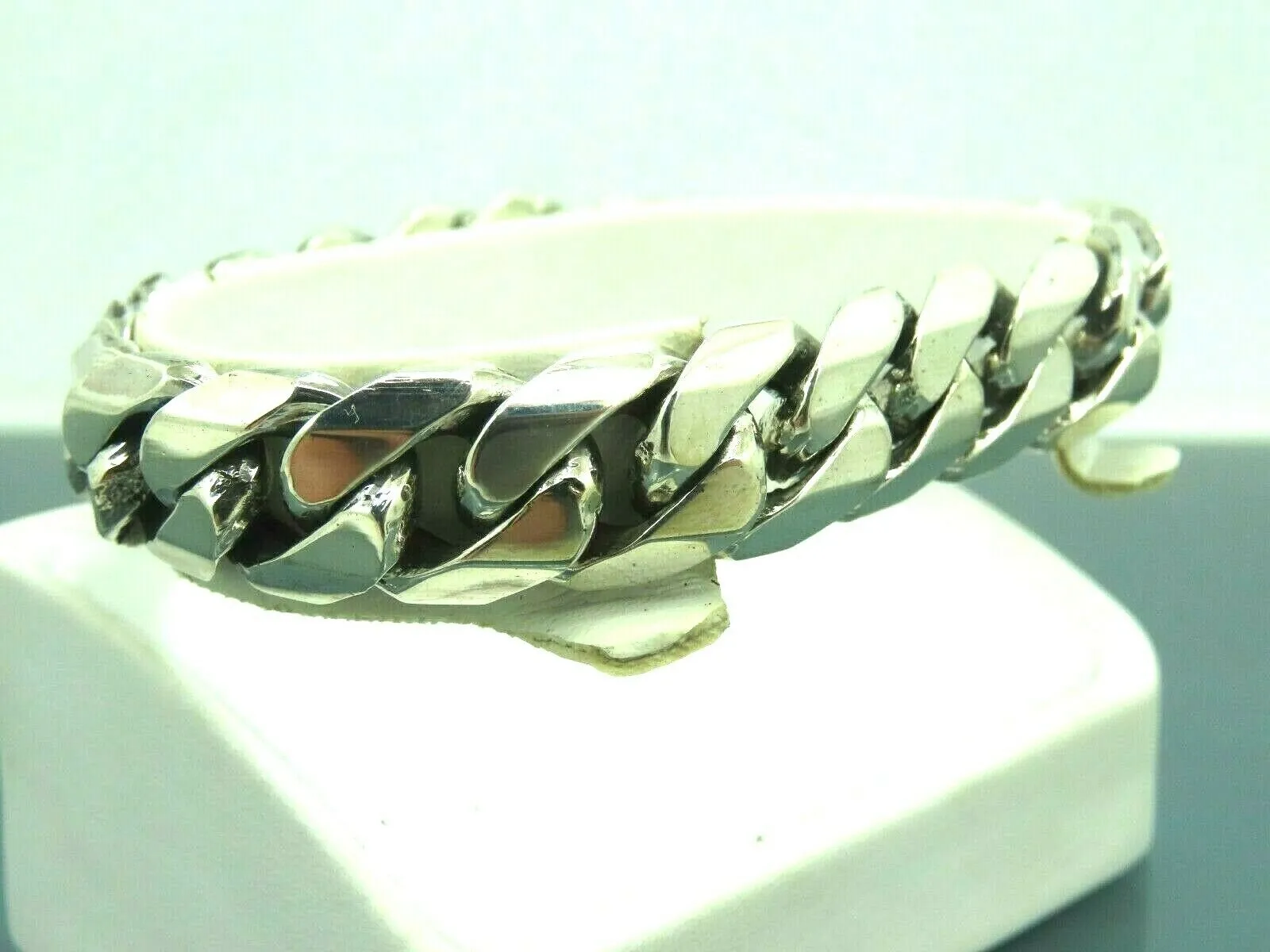 Turkish Handmade Jewelry 925 Sterling Silver Pallet Design Unisex Chain
