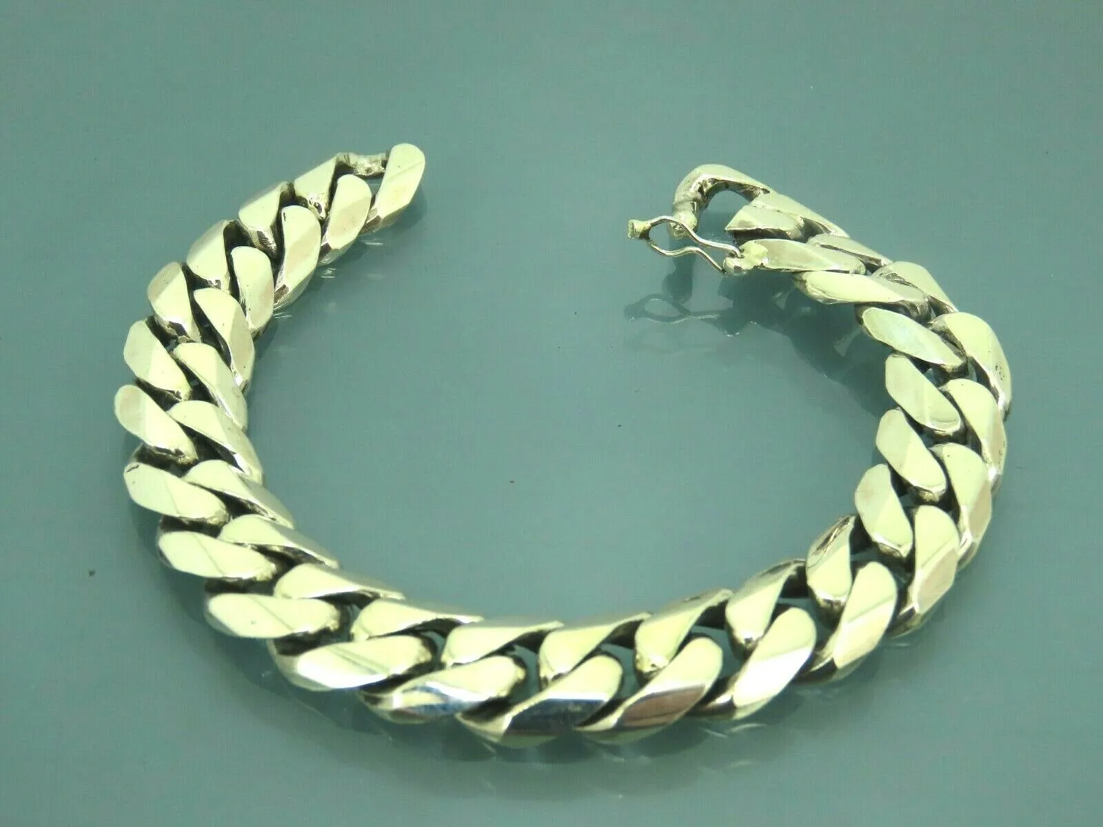 Turkish Handmade Jewelry 925 Sterling Silver Pallet Design Unisex Chain