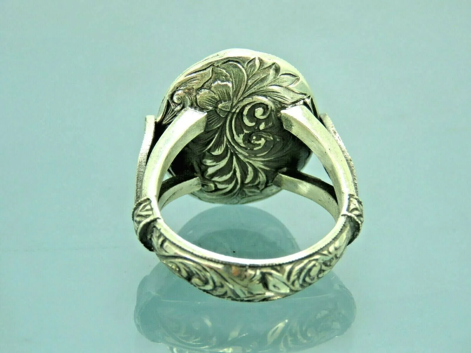 Turkish Handmade Jewelry 925 Sterling Silver Peridot Stone Men's Rings