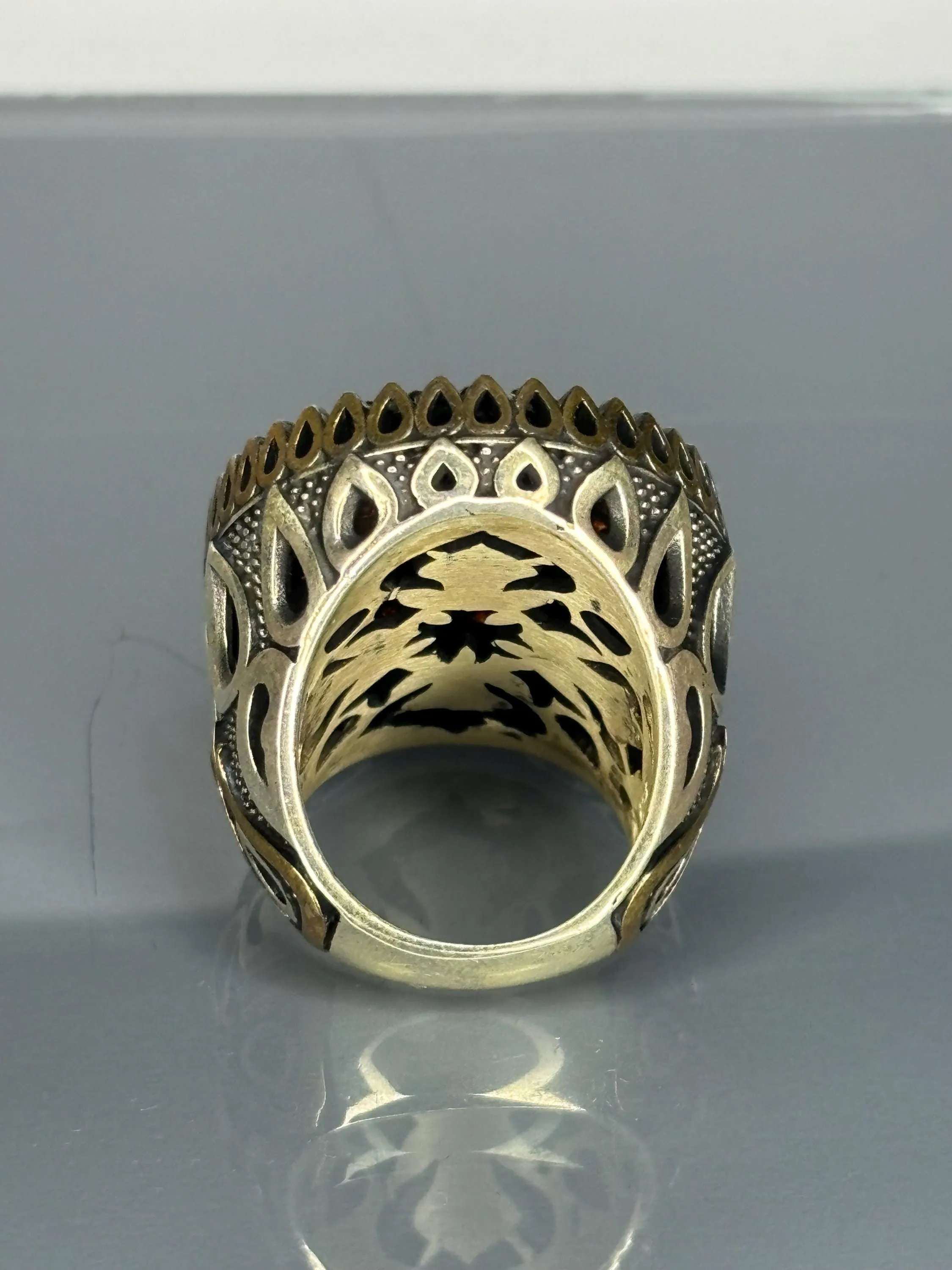Turkish Handmade Jewelry 925 Sterling Silver Ruby Stone Mens Rings