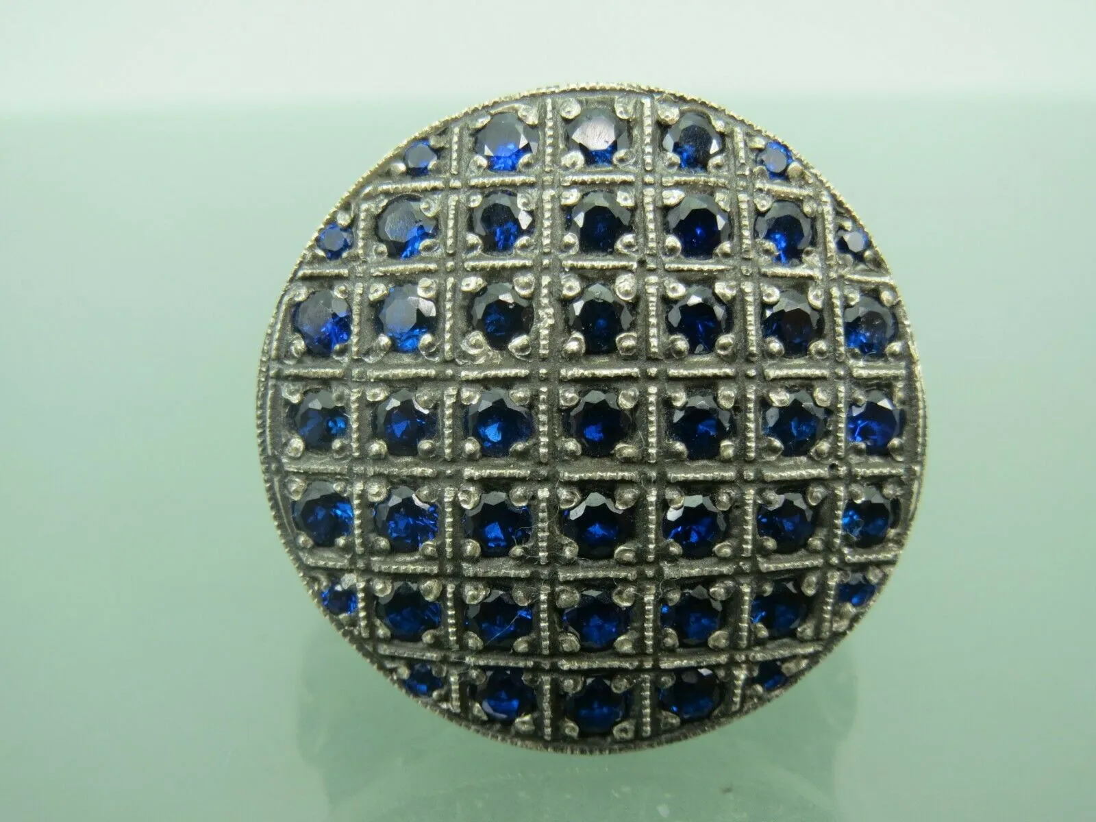 Turkish Handmade Jewelry 925 Sterling Silver Sapphire Stone Mens Rings