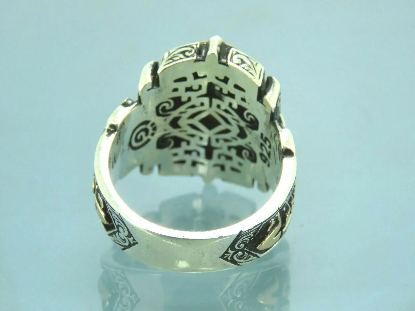 Turkish Handmade Jewelry 925 Sterling Silver Tiger's Eye Stone Mens Rings