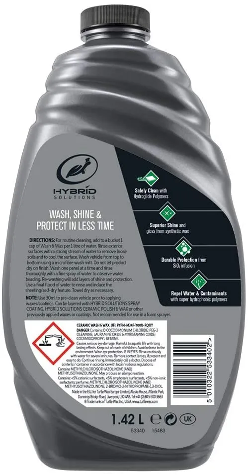 Turtle Hybrid Ceramic Wash & Wax 1.4Liter