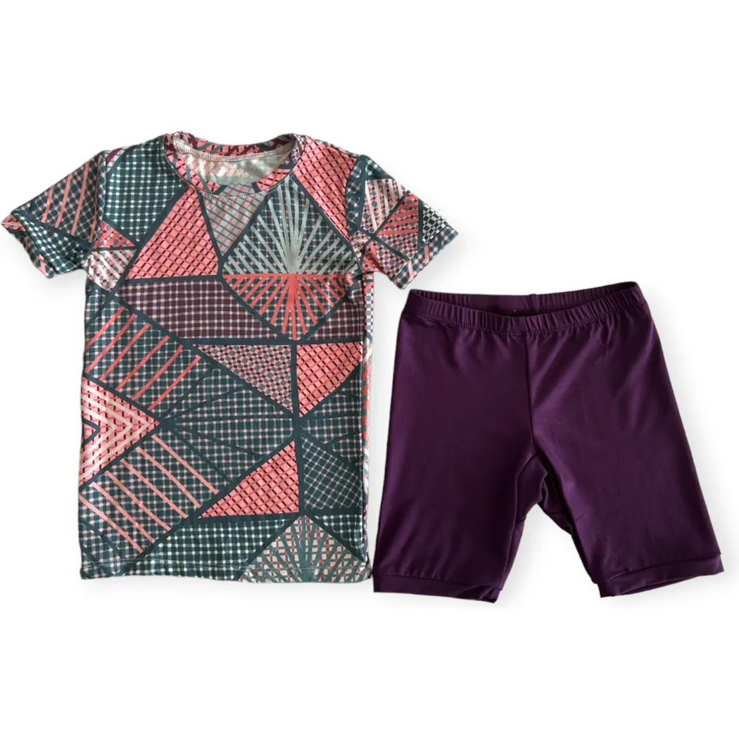Twilight Plum Bamboo Shorties PJ Set