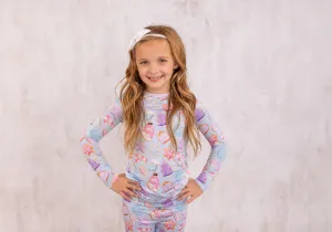 Two Piece - Christmas Cookie (pink/purple) Bambo