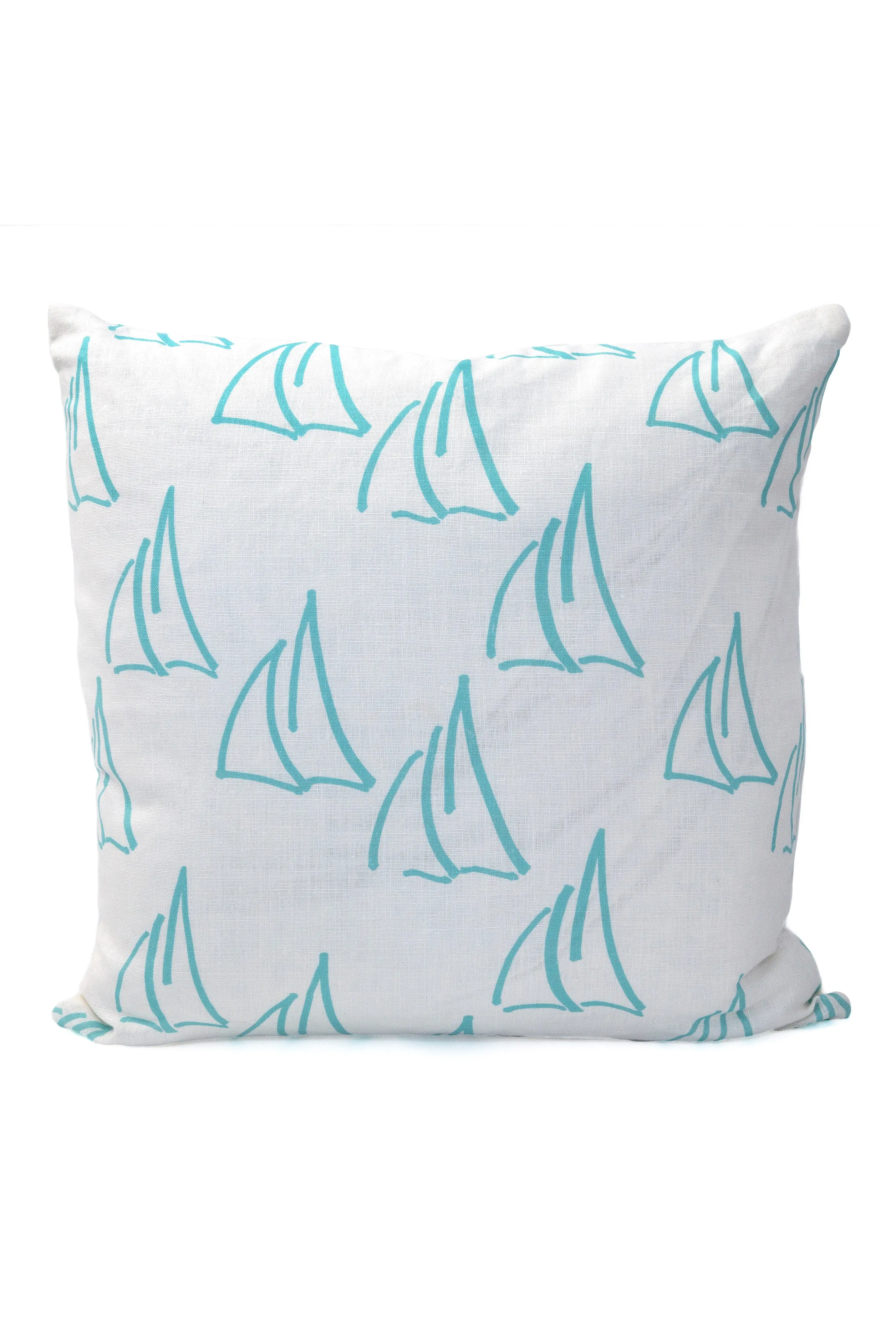 Under Sail Nautical Pillow - Ocean Blue