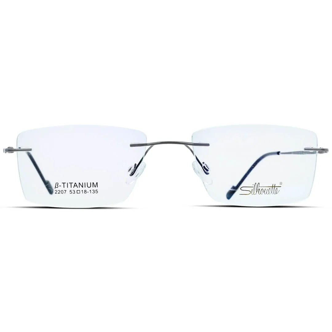 Unisex Fashion Rimless Eyeglasses Clear Glasses Computer Glasses Anti Blue Light Glasses