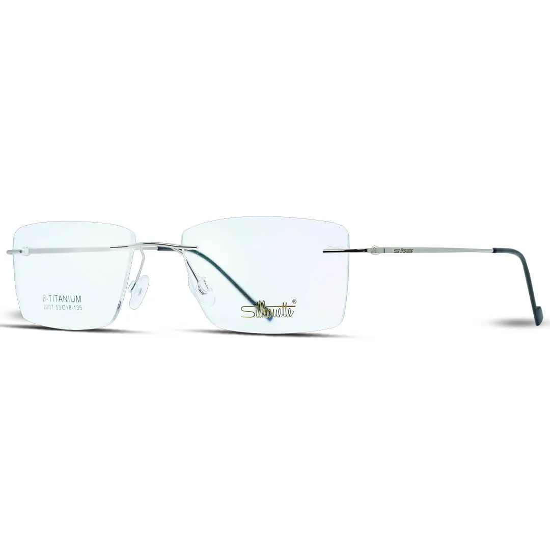 Unisex Fashion Rimless Eyeglasses Clear Glasses Computer Glasses Anti Blue Light Glasses