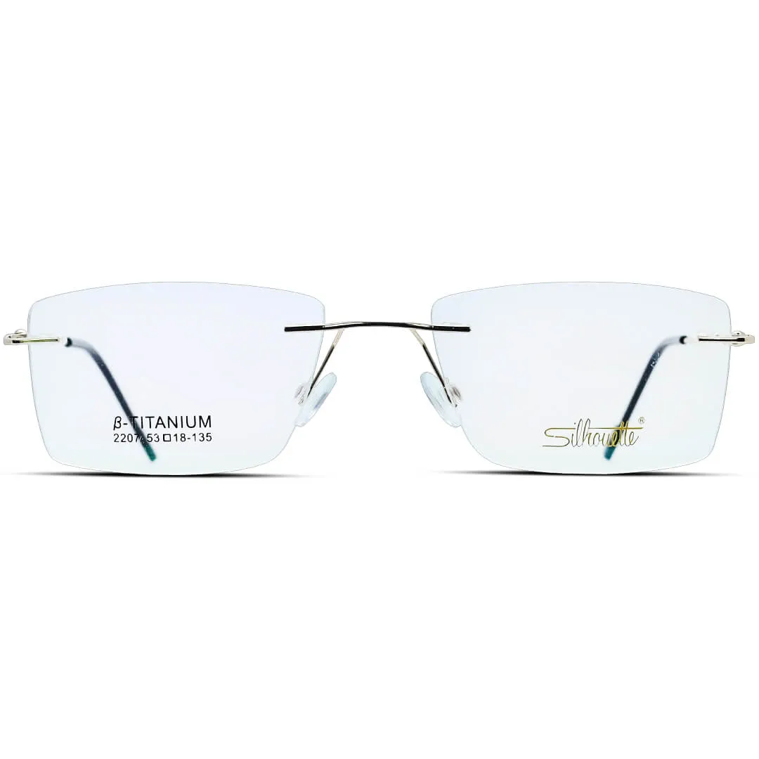 Unisex Fashion Rimless Eyeglasses Clear Glasses Computer Glasses Anti Blue Light Glasses