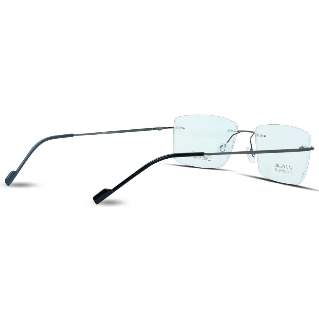 Unisex Fashion Rimless Eyeglasses Clear Glasses Computer Glasses Anti Blue Light Glasses