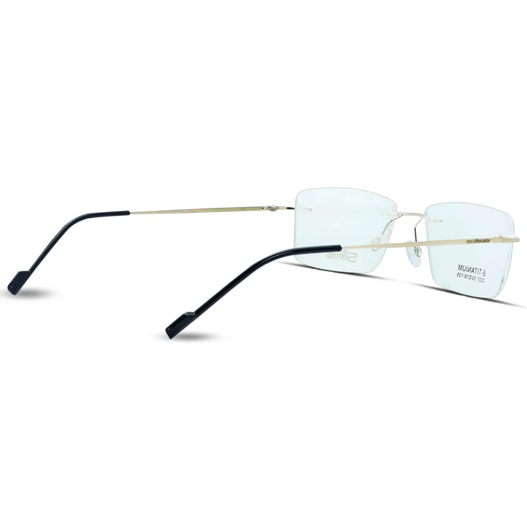 Unisex Fashion Rimless Eyeglasses Clear Glasses Computer Glasses Anti Blue Light Glasses