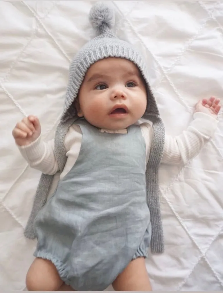 Unisex linen romper