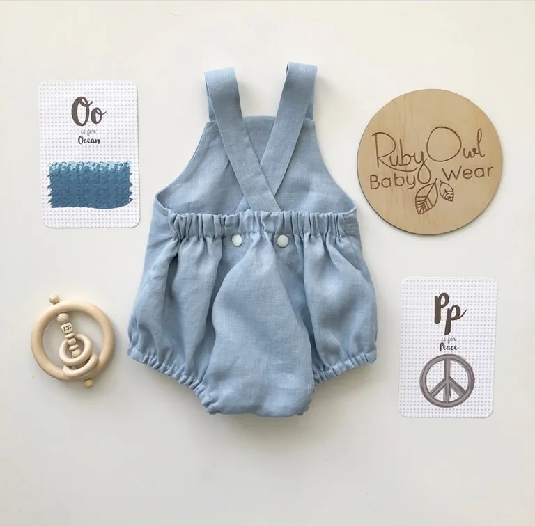 Unisex linen romper