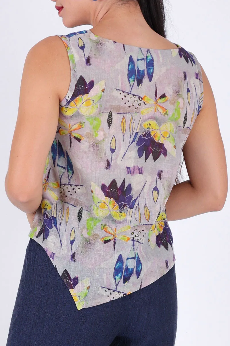 V Top Sleeveless with V Hem Front & Back CL-03