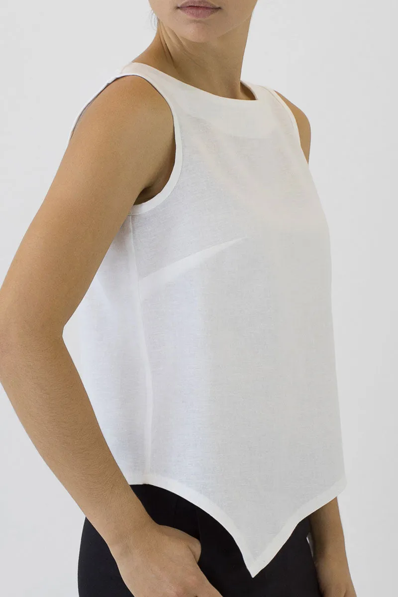 V Top Sleeveless with V Hem Front & Back CL-03