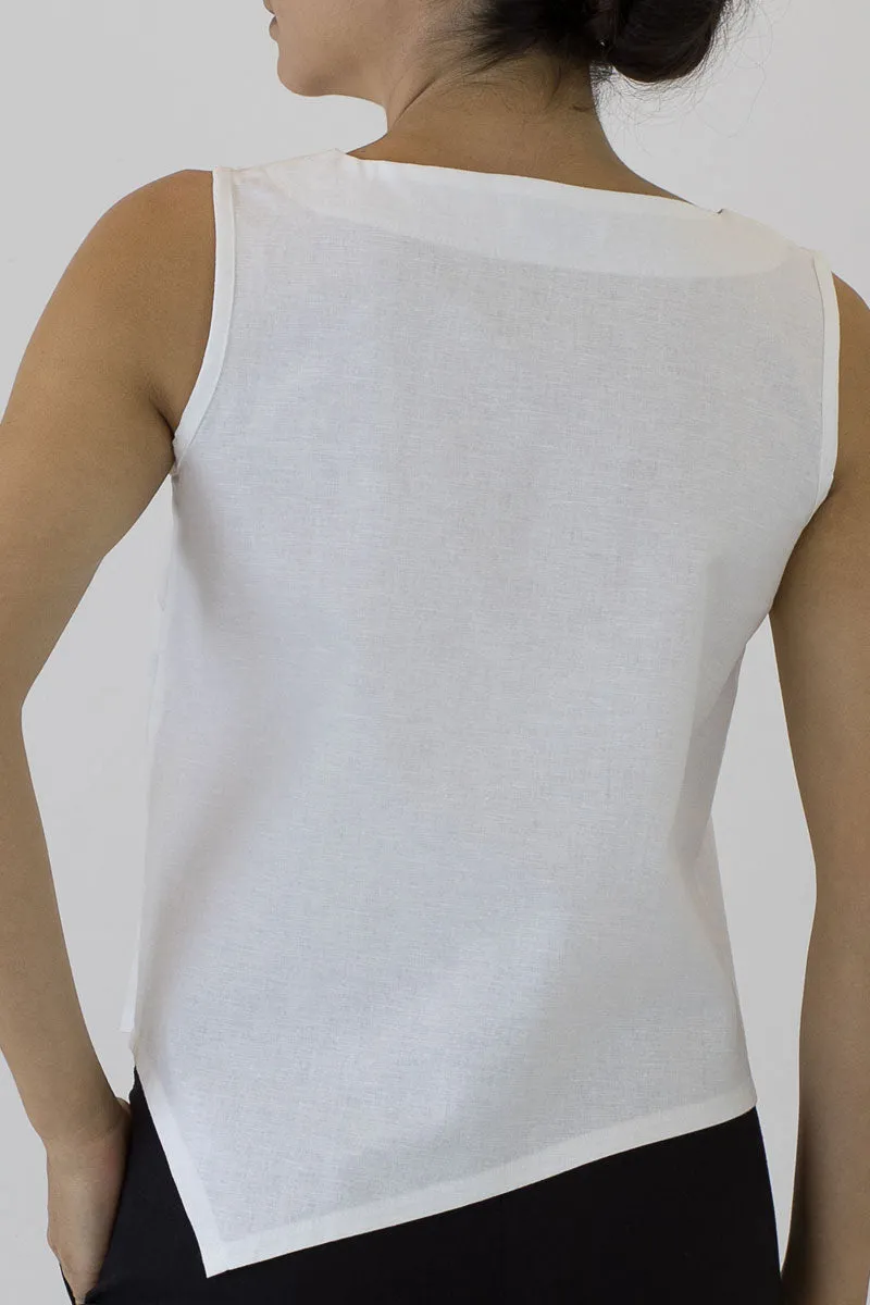 V Top Sleeveless with V Hem Front & Back CL-03