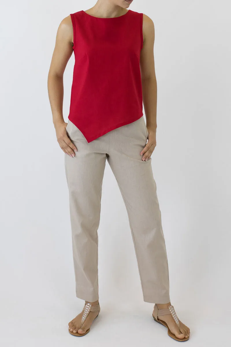 V Top Sleeveless with V Hem Front & Back CL-03