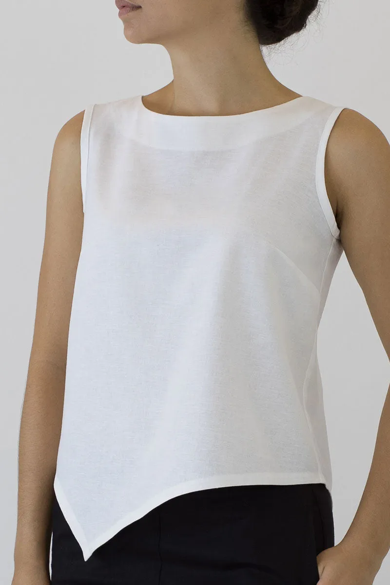 V Top Sleeveless with V Hem Front & Back CL-03