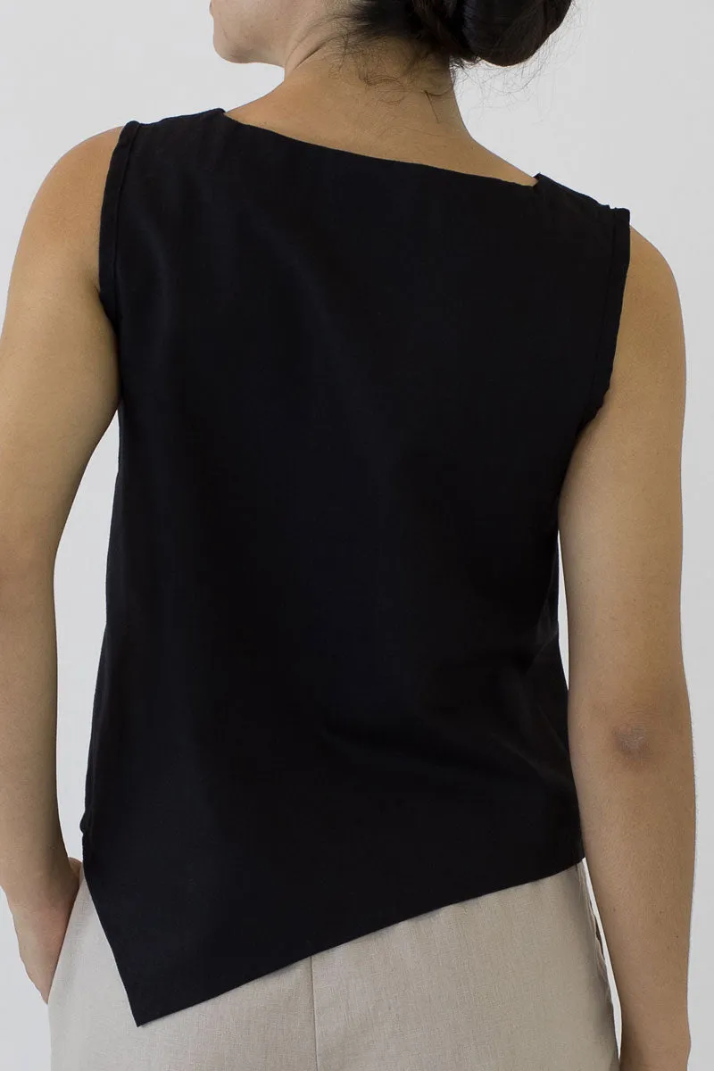 V Top Sleeveless with V Hem Front & Back CL-03