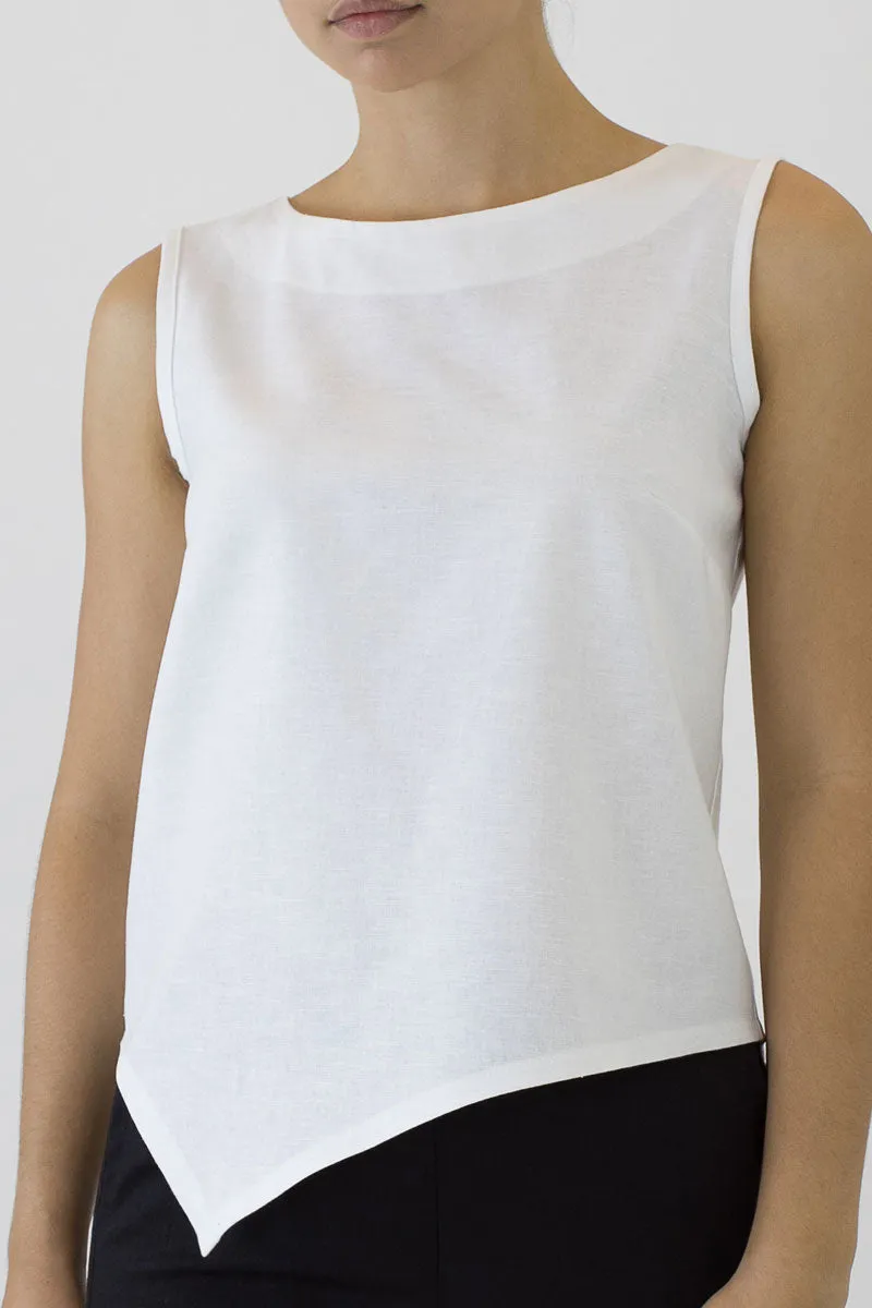 V Top Sleeveless with V Hem Front & Back CL-03