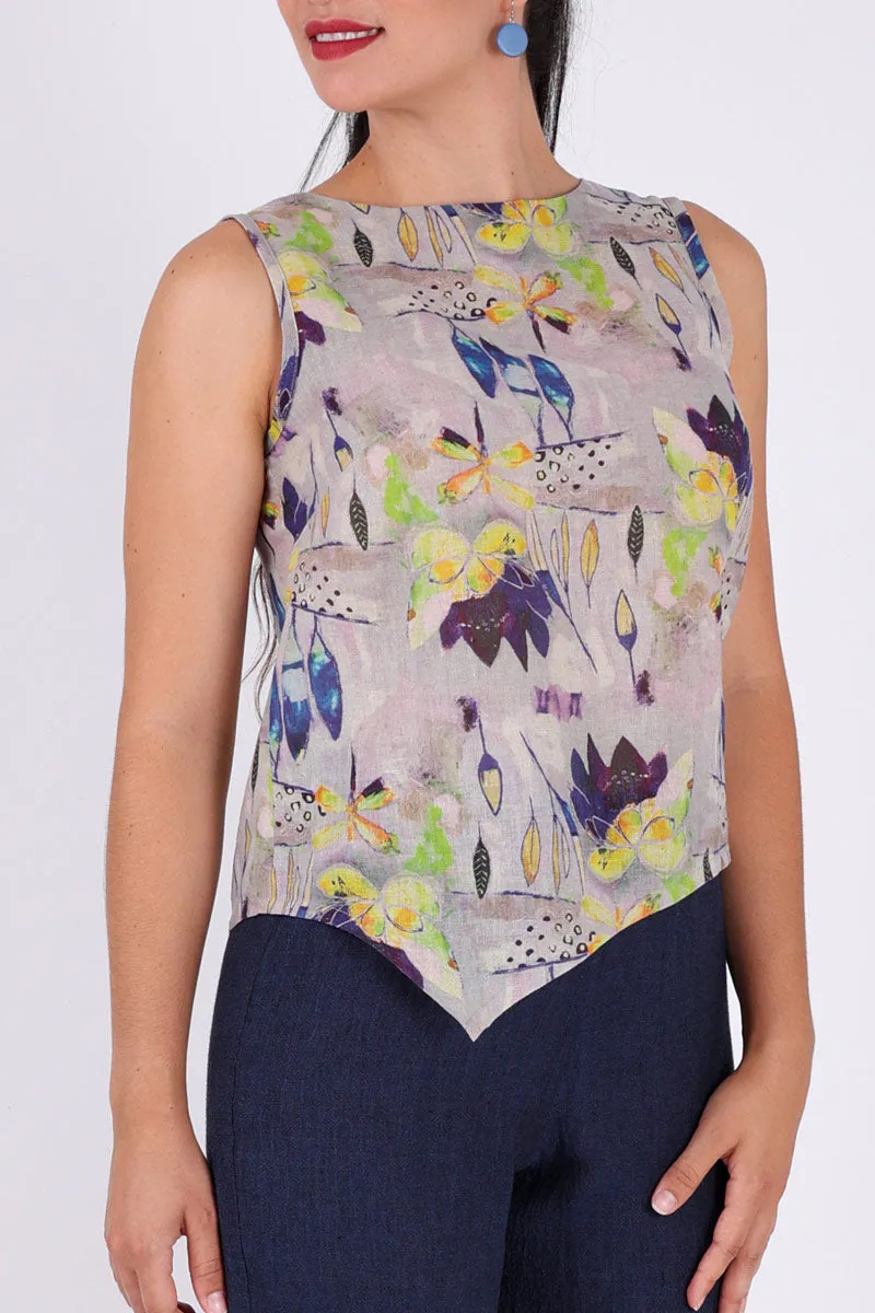 V Top Sleeveless with V Hem Front & Back CL-03