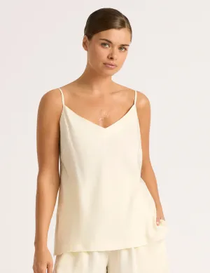 Vegan Silk Cami - Pearl