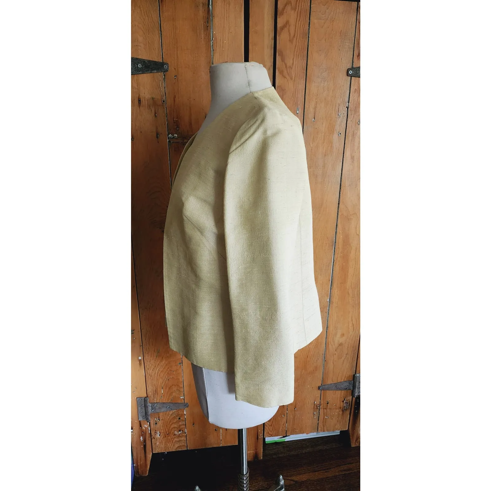 Vintage 60s Yellow Silk Blazer Jacket Star of Siam