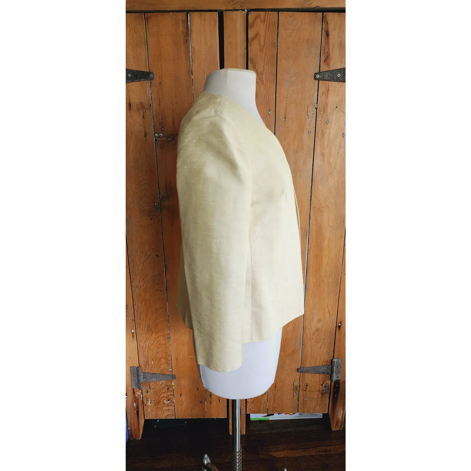 Vintage 60s Yellow Silk Blazer Jacket Star of Siam