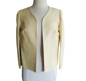 Vintage 60s Yellow Silk Blazer Jacket Star of Siam