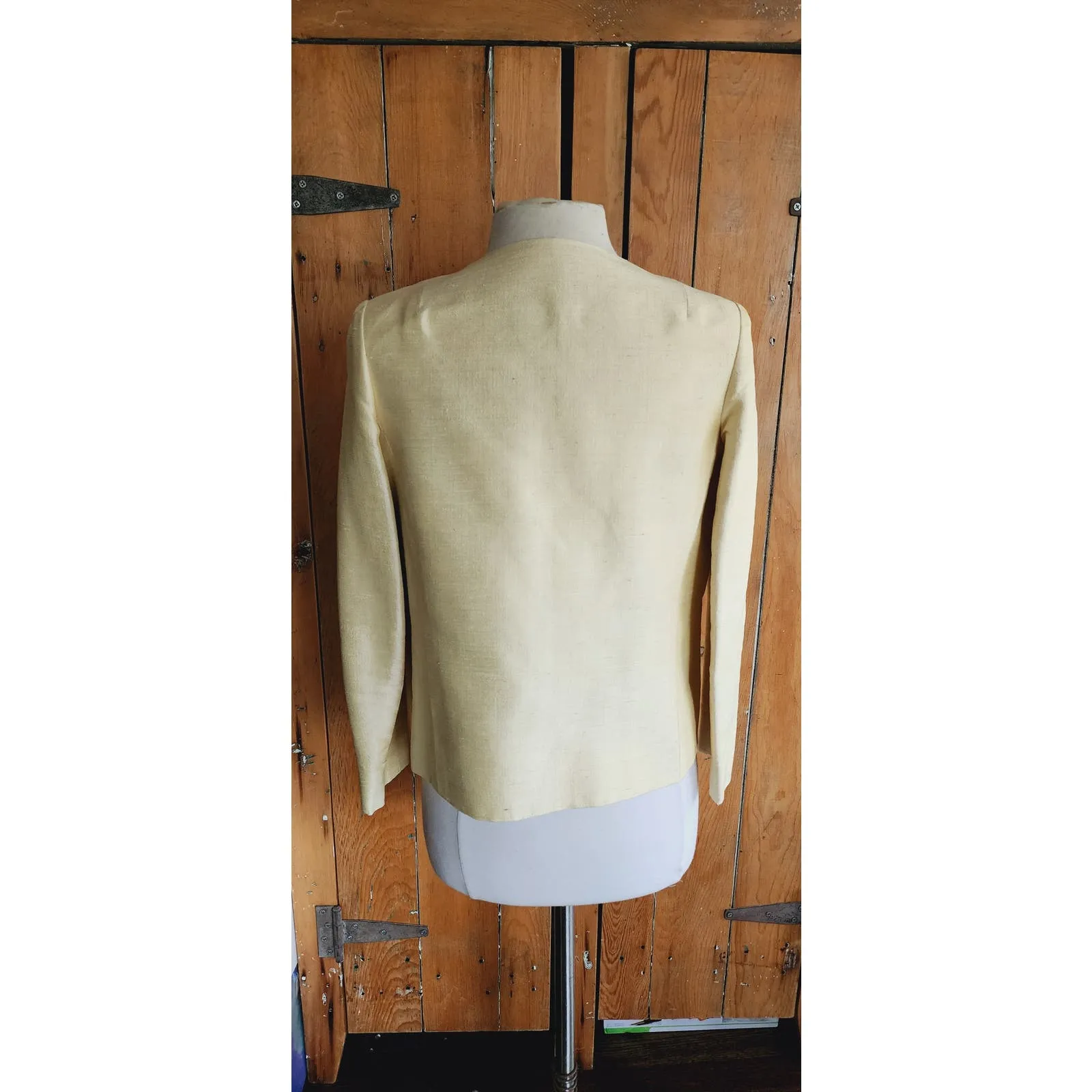 Vintage 60s Yellow Silk Blazer Jacket Star of Siam
