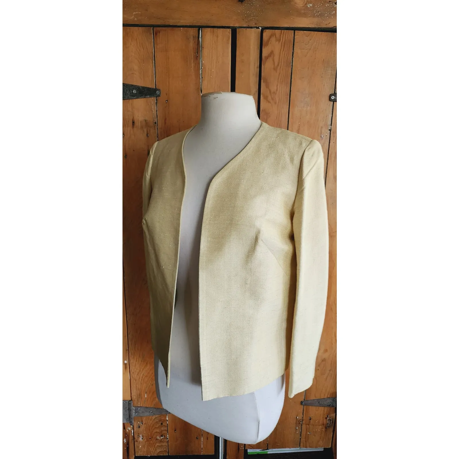 Vintage 60s Yellow Silk Blazer Jacket Star of Siam