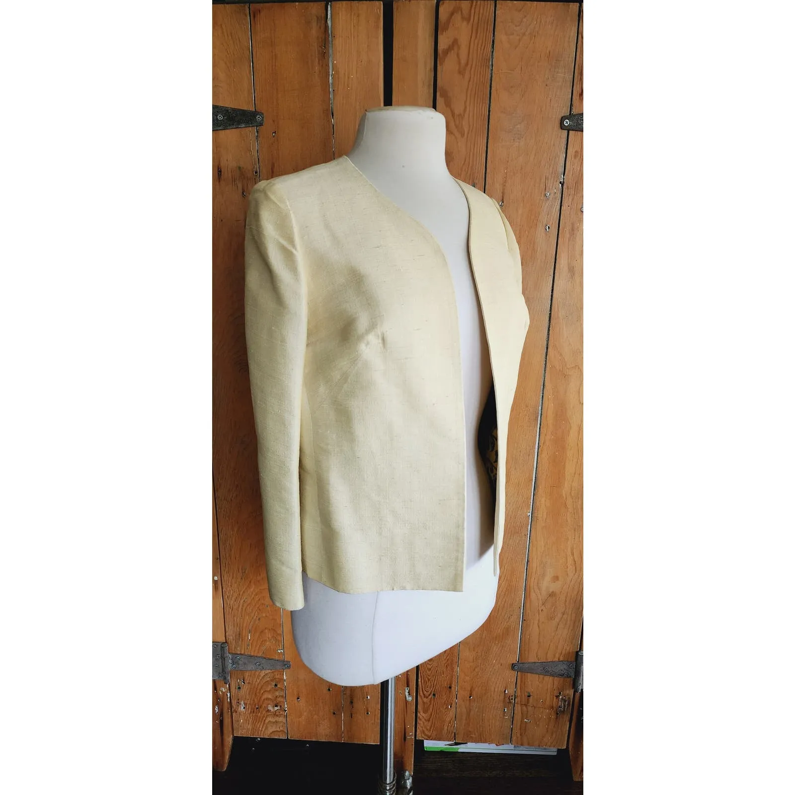 Vintage 60s Yellow Silk Blazer Jacket Star of Siam