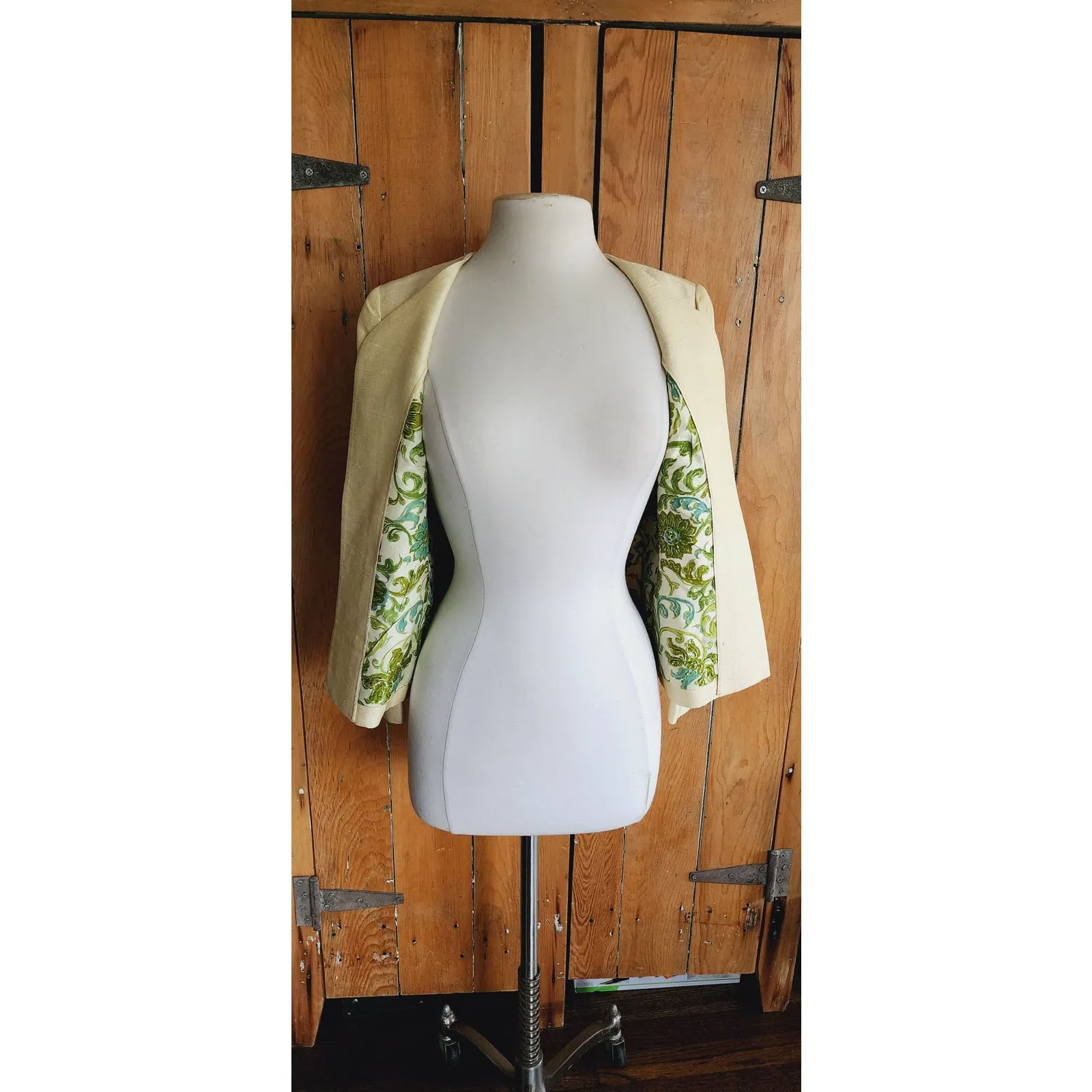Vintage 60s Yellow Silk Blazer Jacket Star of Siam