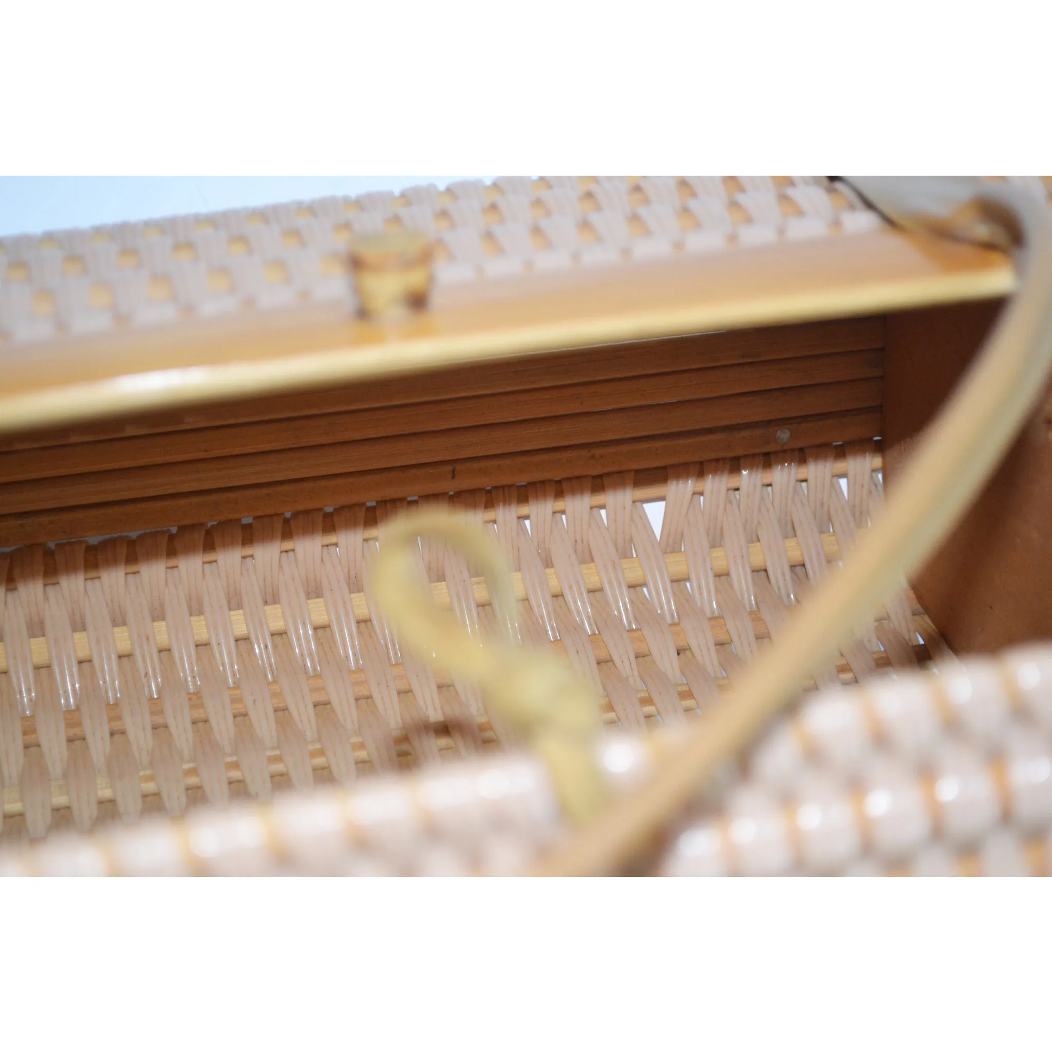Vinyl Coated Bamboo Barrel Purse