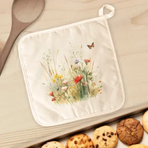 Watercolor Wildflower Grass - Cotton Pot Holder