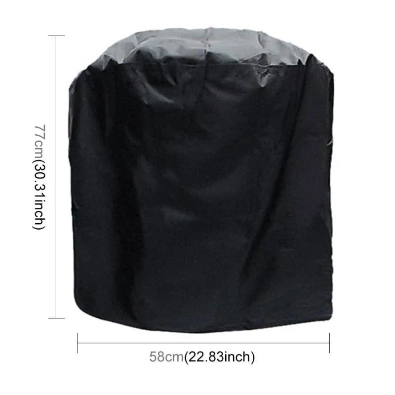 Waterproof Bbq Grill Cover - Anti-Uv Dust-Proof 210D Oxford Cloth - 58X77Cm - Black