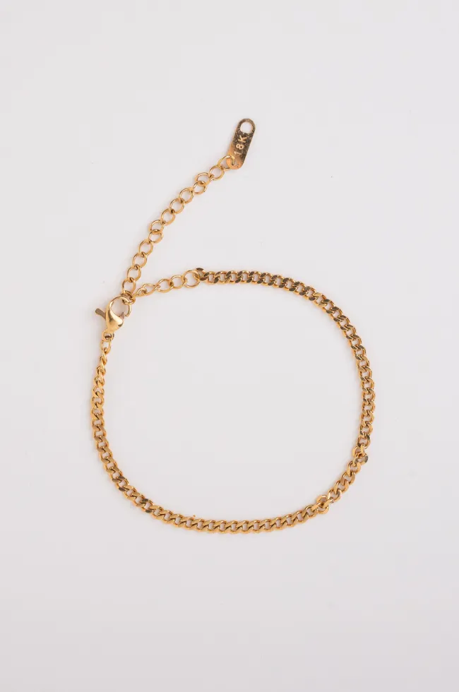 Waterproof Gold Dainty Cuban Chain Bracelet