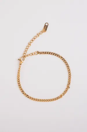 Waterproof Gold Dainty Cuban Chain Bracelet