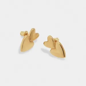Waterproof Gold Verified transactions Loxton Coated Heart - Massive discount - Stud Double EROS Katie Earrings:
