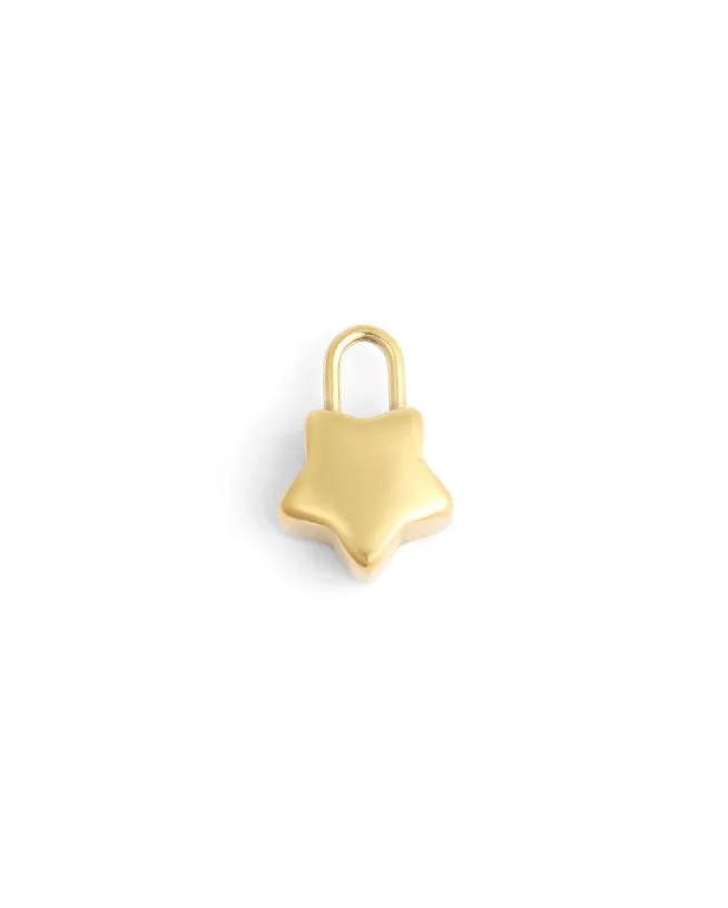 Waterproof Star Padlock Charm