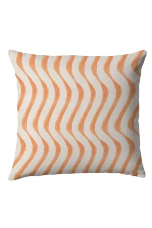 Wavy Stripe Pillow - Peach