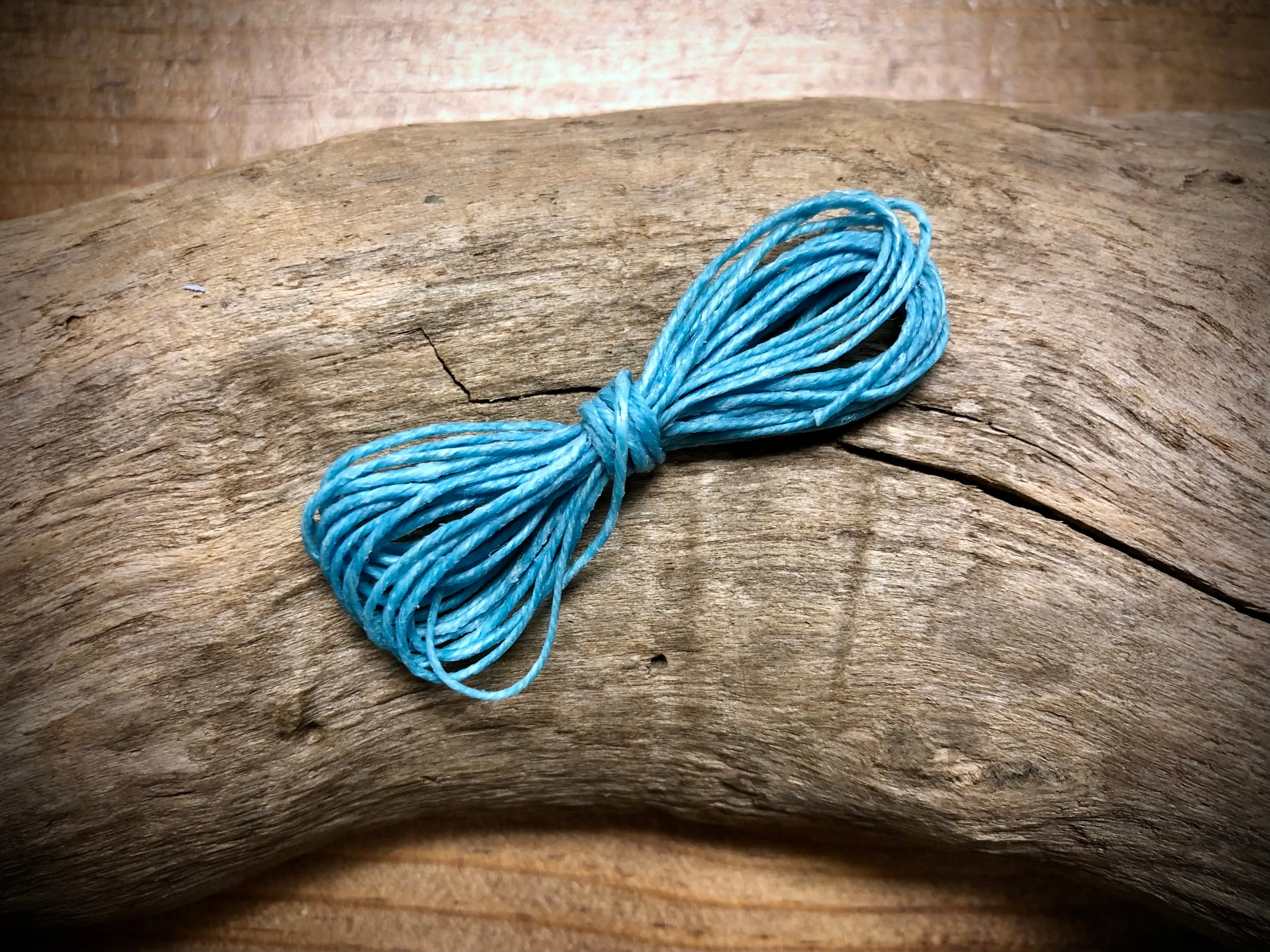 Waxed Irish Linen - Ocean Blue